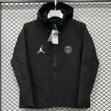 2024-25 PSG Jordan Black Outdoor Jackets #B602冲锋衣