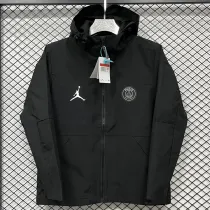 2024-25 PSG Jordan Black Outdoor Jackets #B602冲锋衣