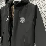 2024-25 PSG Jordan Cotton Thickened warm Black Outdoor Jackets #A805加棉冲锋衣
