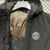 2024-25 PSG Jordan Cotton Thickened warm Black Outdoor Jackets #A805加棉冲锋衣