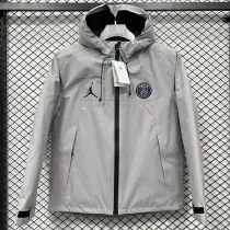 2024-25 PSG Jordan Cotton Thickened warm Grey Outdoor Jackets #A805加棉冲锋衣