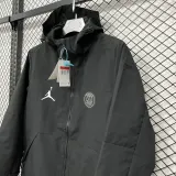 2024-25 PSG Jordan Black Outdoor Jackets #B602冲锋衣