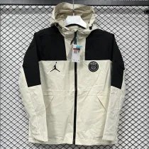 2024-25 PSG Jordan White Outdoor Jackets #B602冲锋衣