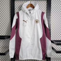 2024-25 Man City Red White Windbreaker