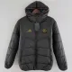 2024-25 Man Utd Black Hooded Cotton Coat #棉衣