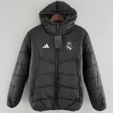 2024-25 RMA Black Hooded Cotton Coat #棉衣