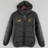 2024-25 Man City Black Hooded Cotton Coat #棉衣