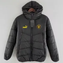 2024-25 Man City Black Hooded Cotton Coat #棉衣