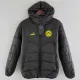 2024-25 Dortmund Black Hooded Cotton Coat #棉衣