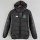 2024-25 Newcastle Black Hooded Cotton Coat #棉衣