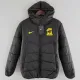 2024-25 Ittihad Black Hooded Cotton Coat #棉衣