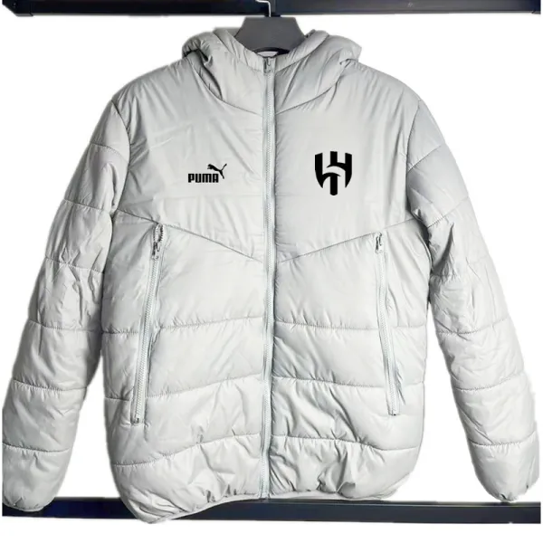 2024-25 Al-Hilal White Hooded Cotton Coat #棉衣