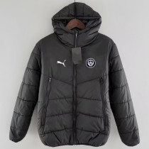 2024-25 Man City Black Hooded Cotton Coat #棉衣