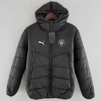 2024-25 Man City Black Hooded Cotton Coat #棉衣