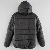 2024-25 Ittihad Black Hooded Cotton Coat #棉衣