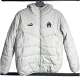 2024-25 Marseille White Hooded Cotton Coat #棉衣