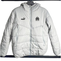 2024-25 Marseille White Hooded Cotton Coat #棉衣