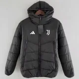 2024-25 JUV Black Hooded Cotton Coat #棉衣