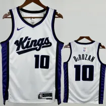 2023-24 Kings DEROZAN #10 White Top Quality Hot Pressing NBA Jersey