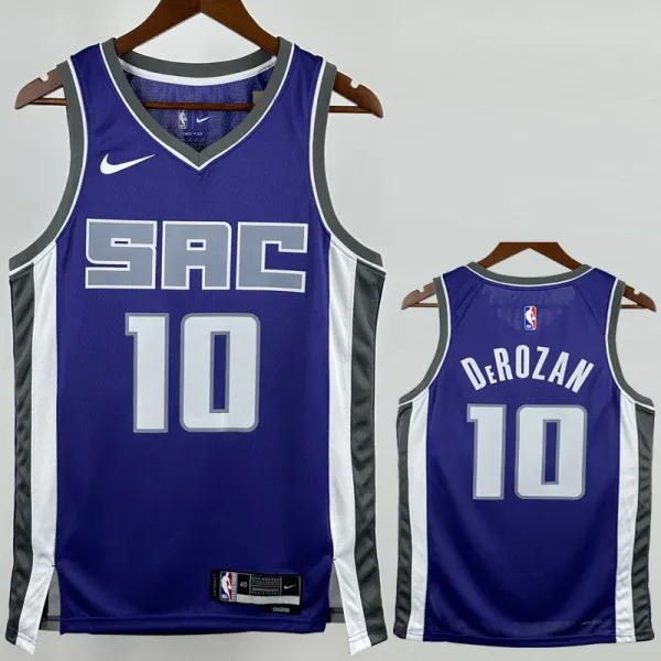 2022-23 KINGS DEROZAN #10 Purple Away Top Quality Hot Pressing NBA Jersey(V领）