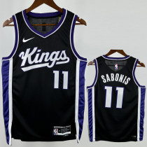 2023-24 Kings SABONIS #11 Black Top Quality Hot Pressing NBA Jersey