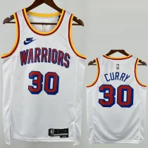 2024-25 WARRIORS CURRY #30 White Retro Top Quality Hot Pressing NBA Jersey