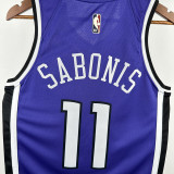 2024-25 KINGS SABONIS #11 Purple Retro Top Quality Hot Pressing NBA Jersey(V领）