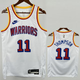 2024-25 WARRIORS THOMPSON #11 White Retro Top Quality Hot Pressing NBA Jersey