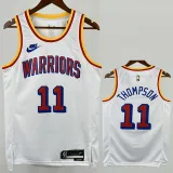 2024-25 WARRIORS THOMPSON #11 White Retro Top Quality Hot Pressing NBA Jersey