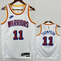 2024-25 WARRIORS THOMPSON #11 White Retro Top Quality Hot Pressing NBA Jersey