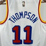 2024-25 WARRIORS THOMPSON #11 White Retro Top Quality Hot Pressing NBA Jersey