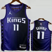 2023-24 Kings SABONIS #11 Purple Top Quality Hot Pressing NBA Jersey (Trapeze Edition)飞人版