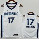 2022-23 Grizzlies KAWAMURA #17 White Top Quality Hot Pressing NBA Jersey