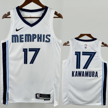 2022-23 Grizzlies KAWAMURA #17 White Top Quality Hot Pressing NBA Jersey