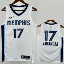 2022-23 Grizzlies KAWAMURA #17 White Top Quality Hot Pressing NBA Jersey