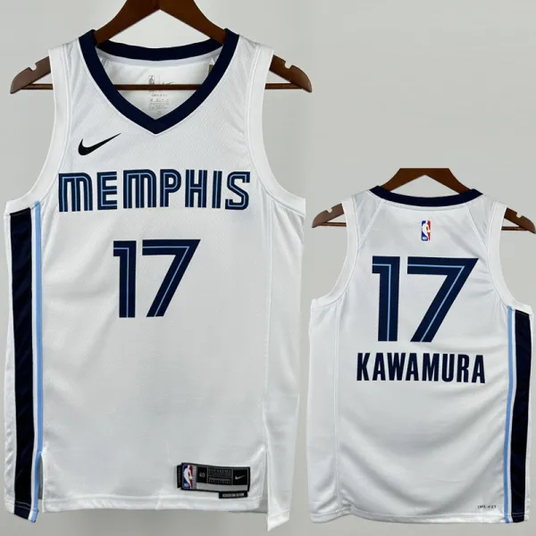 2022-23 Grizzlies KAWAMURA #17 White Top Quality Hot Pressing NBA Jersey
