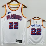2024-25 WARRIORS WIGGINS #22 White Retro Top Quality Hot Pressing NBA Jersey