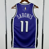 2024-25 KINGS SABONIS #11 Purple Retro Top Quality Hot Pressing NBA Jersey(V领）