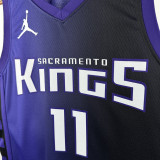 2023-24 Kings SABONIS #11 Purple Top Quality Hot Pressing NBA Jersey (Trapeze Edition)飞人版