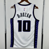 2023-24 Kings DEROZAN #10 White Top Quality Hot Pressing NBA Jersey
