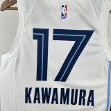 2022-23 Grizzlies KAWAMURA #17 White Top Quality Hot Pressing NBA Jersey