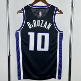 2023-24 Kings DEROZAN #10 Black Top Quality Hot Pressing NBA Jersey