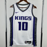 2022-23 Kings DEROZAN #10 White Top Quality Hot Pressing NBA Jersey