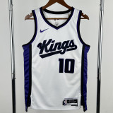 2023-24 Kings DEROZAN #10 White Top Quality Hot Pressing NBA Jersey