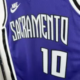 2024-25 KINGS DEROZAN #10 Purple Retro Top Quality Hot Pressing NBA Jersey(V领）