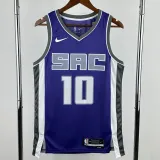 2022-23 KINGS DEROZAN #10 Purple Away Top Quality Hot Pressing NBA Jersey(V领）
