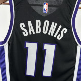 2023-24 Kings SABONIS #11 Black Top Quality Hot Pressing NBA Jersey