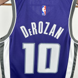 2022-23 KINGS DEROZAN #10 Purple Away Top Quality Hot Pressing NBA Jersey(V领）