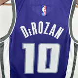 2022-23 KINGS DEROZAN #10 Purple Away Top Quality Hot Pressing NBA Jersey(V领）
