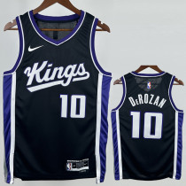 2023-24 Kings DEROZAN #10 Black Top Quality Hot Pressing NBA Jersey